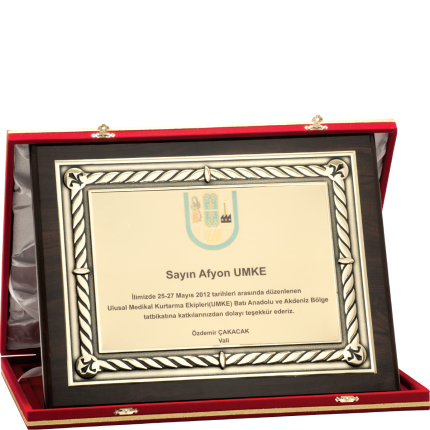 Özel Plaket 30x38 cm
