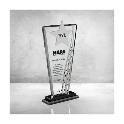 PB804-GÜMÜŞ Kristal Plaket