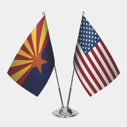 Arizona ve ABD Masa Bayrağı Seti