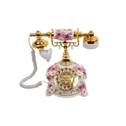 Nostalji Çevirmeli Çiçekli Telefon