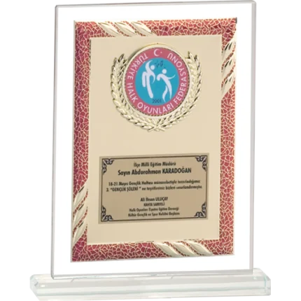 Cam Plaketler CM-085 - 18x21 cm