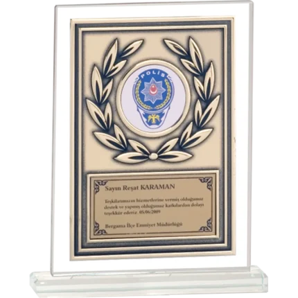 Cam Plaketler CM-091 - 18x21 cm