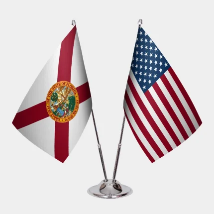 Florida ve ABD Masa Bayrağı Seti