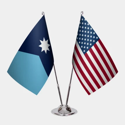 Minnesota ve ABD Masa Bayrağı Seti