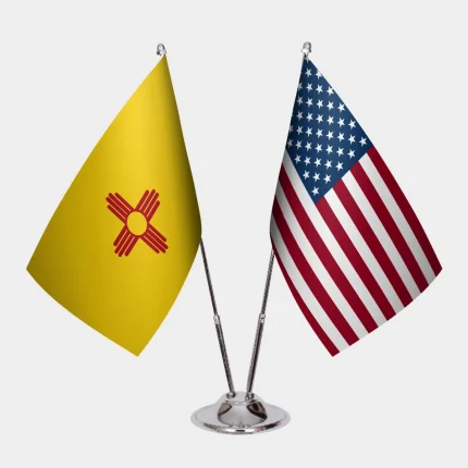 New Mexico ve ABD Masa Bayrağı Seti