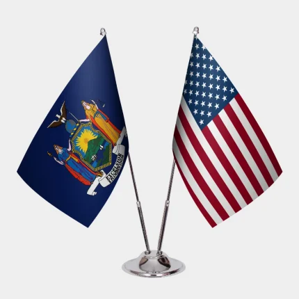 New York ve ABD Masa Bayrağı Seti